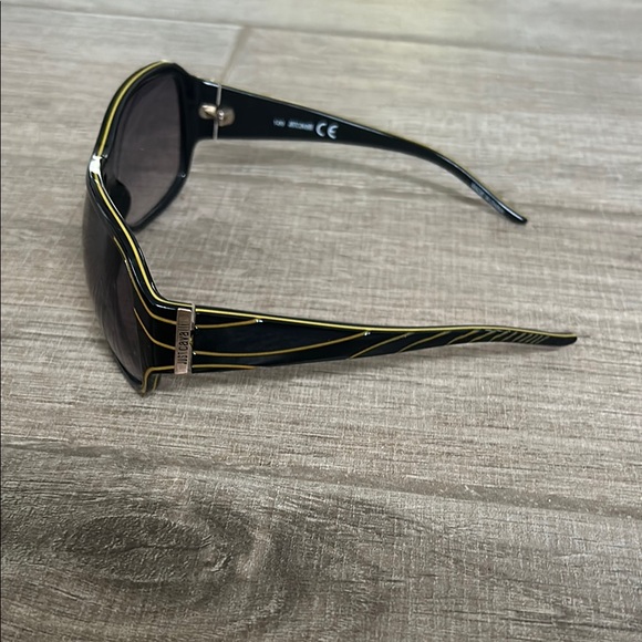 Black Sunglasses with Gold Accents